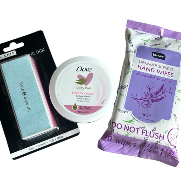 Flamingo Print Pink and Blue Cosmetic Bag Trio Set with free items NWOT - Picture 9 of 12